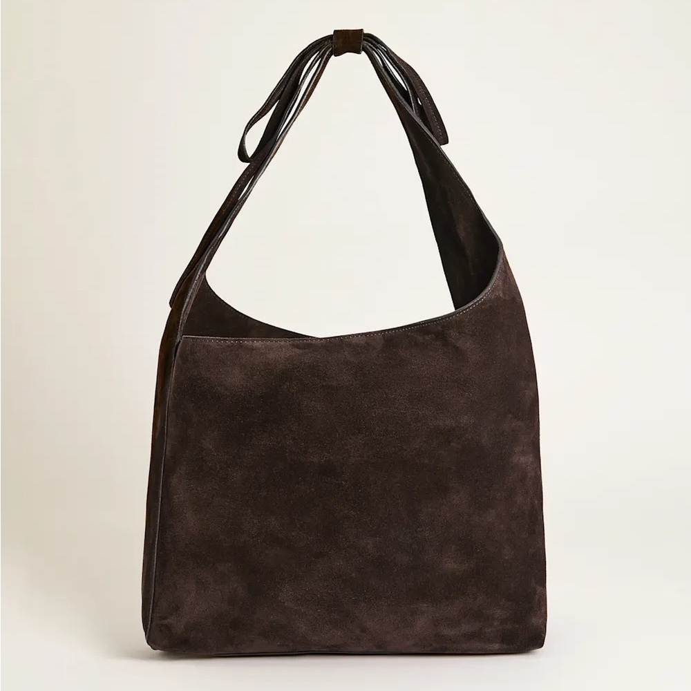 Reformation Medium Brown Suede Vittoria Tote Bag - Picture 2 of 6